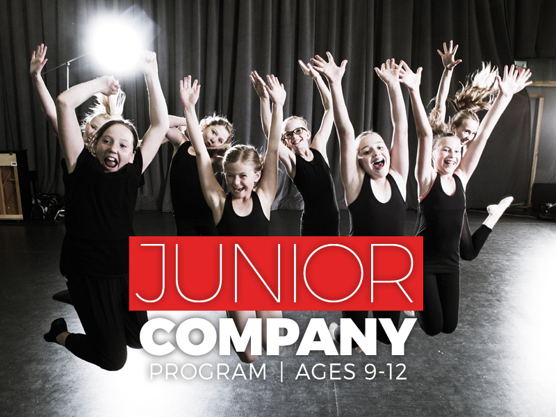 Kids leaping represent singing lessons and dance training with The SHOW's Junior Company in Calgary Alberta.